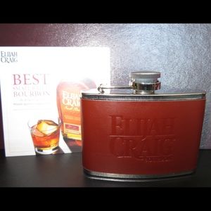 Elijah Craig Leather-bound Stainless Steel Flask